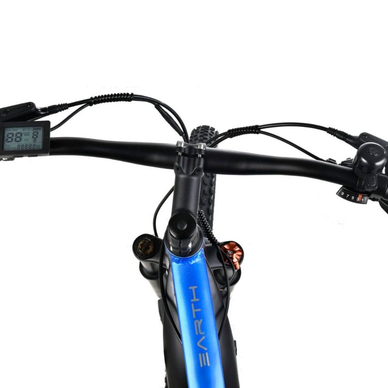 EARTH REX HARD TAIL DUAL BATTERY 1000W Electric Mountain Bike Handlebars