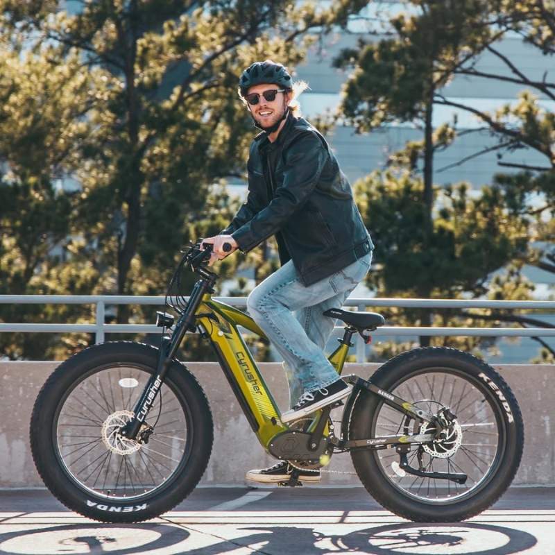 CYRUSHER RANGER ALL-TERRAIN FAT-TYRE MOUNTAIN ELECTRIC BIKE - 250W - Charge & Glide
