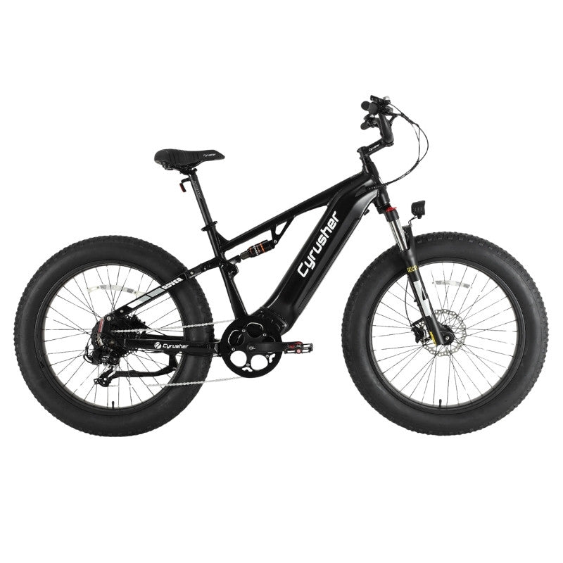 CYRUSHER ROVER FULL SUSPENSION ALL-TERRAIN FAT TYRE ELECTRIC BIKE 250W - Charge & Glide
