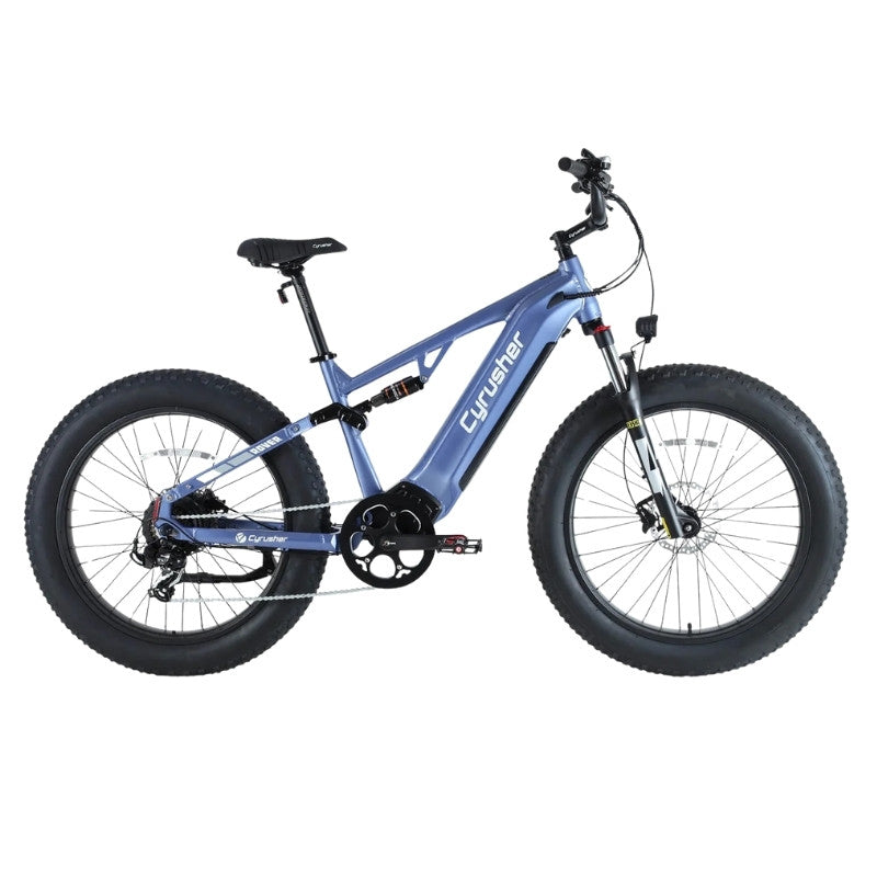 CYRUSHER ROVER FULL SUSPENSION ALL-TERRAIN FAT TYRE ELECTRIC BIKE 250W - Charge & Glide