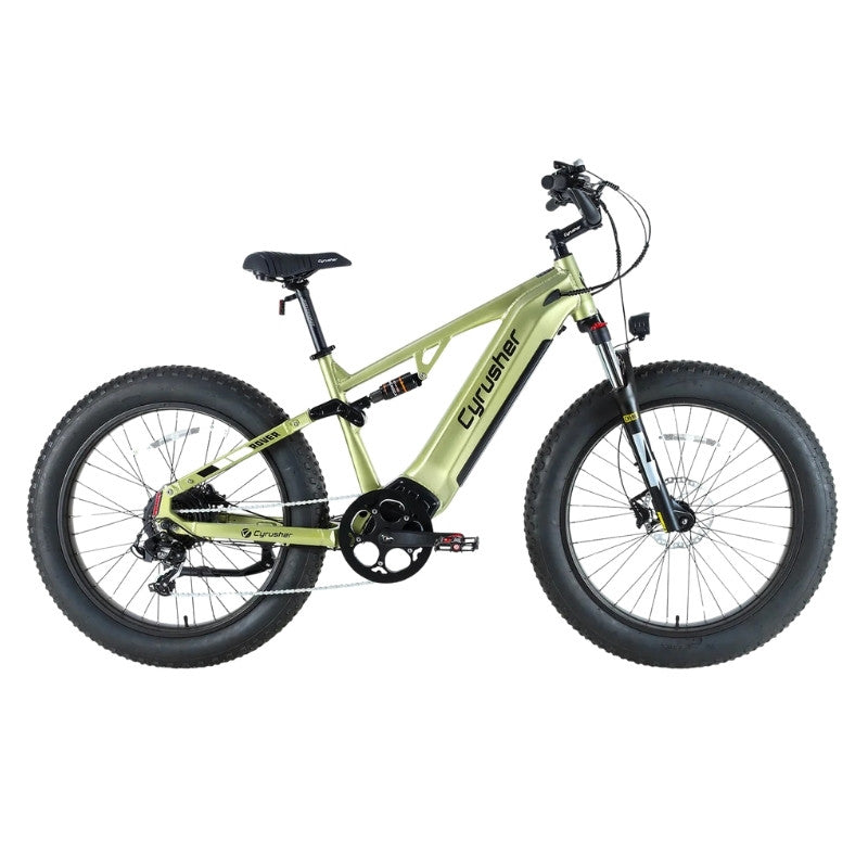 CYRUSHER ROVER FULL SUSPENSION ALL-TERRAIN FAT TYRE ELECTRIC BIKE 250W - Charge & Glide