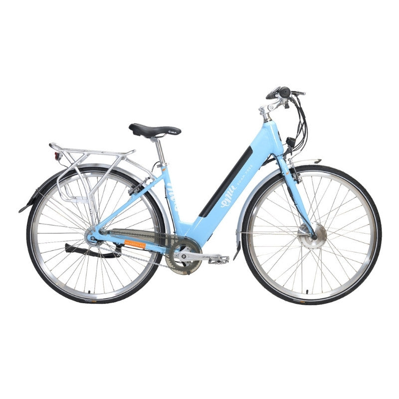 EMU CLASSIC MK3 STEP-THROUGH ELECTRIC BIKE 250W LIGHT BLUE - Charge & Glide