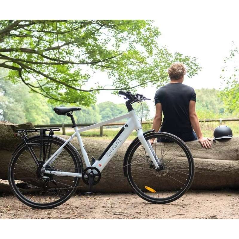 Hygge Lossø Commuter Electric Bike - 250W, Shimano 8-Speed, Ivory White