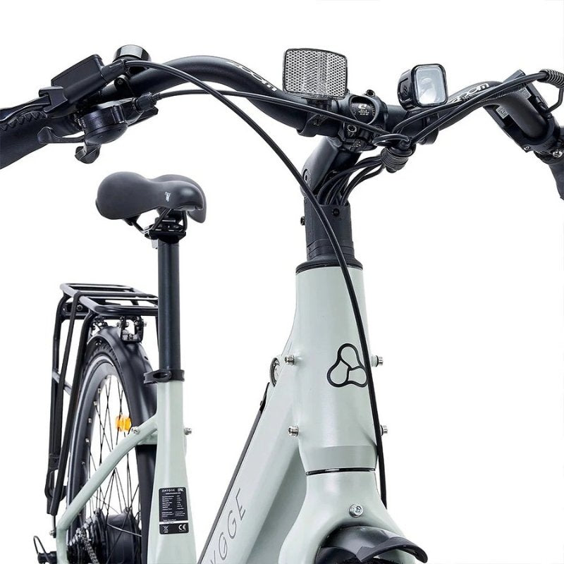 Hygge Nivø Step-Through Commuter Electric Bike - 250W, Shimano 8-Speed, Moss Grey
