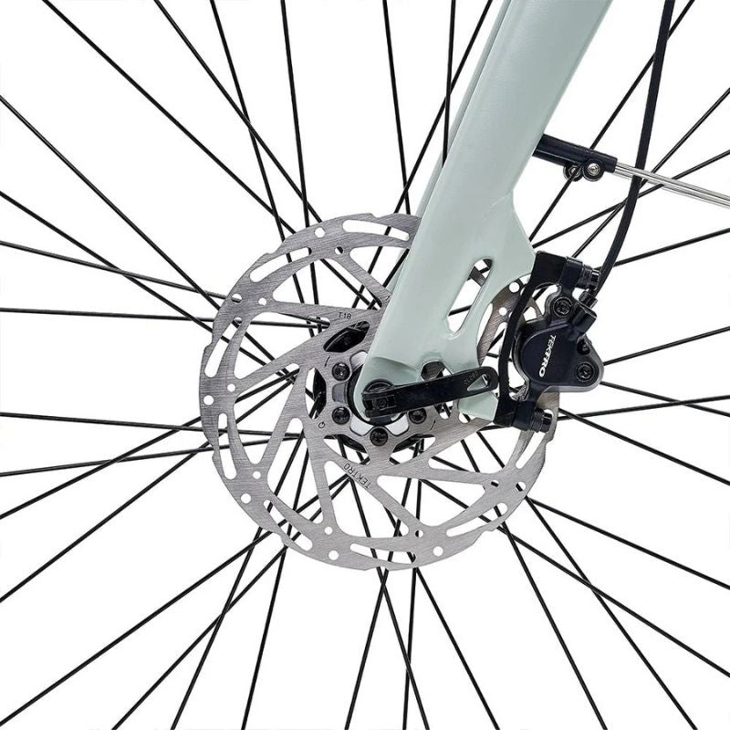 Hygge Nivø Step-Through Commuter Electric Bike - 250W, Shimano 8-Speed, Moss Grey