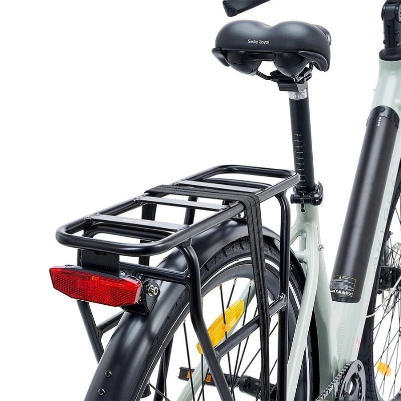 Hygge Nivø Step-Through Commuter Electric Bike - 250W, Shimano 8-Speed, Moss Grey