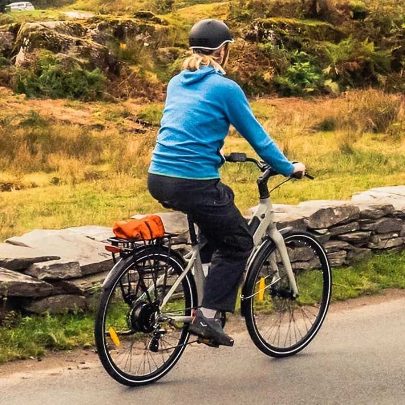 Hygge Nivø Step-Through Commuter Electric Bike - 250W, Shimano 8-Speed, Moss Grey