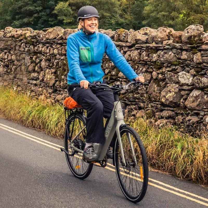 Hygge Nivø Step-Through Commuter Electric Bike - 250W, Shimano 8-Speed, Moss Grey