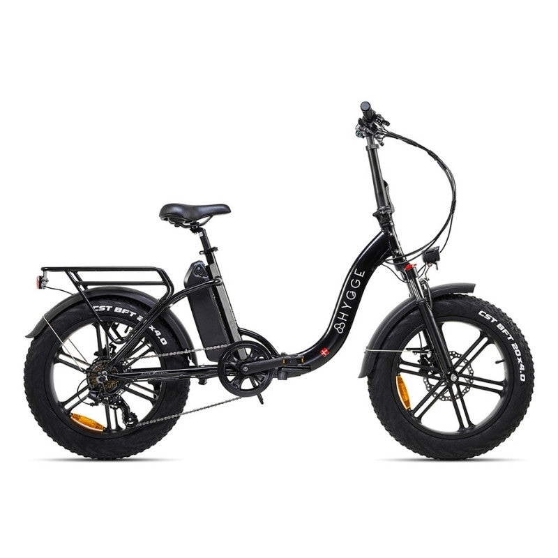 HYGGE VESTER STEP FOLDING FAT-TYRE ELECTRIC BIKE 250W | 80KM RANGE, SHIMANO 7-SPEED - Charge & Glide
