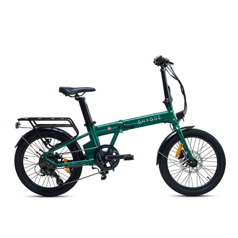 HYGGE VIRUM FOLDING ELECTRIC BIKE 250W | ULTRA-LIGHT 18KG, 60KM RANGE, SHIMANO 8 SPEED - Charge & Glide