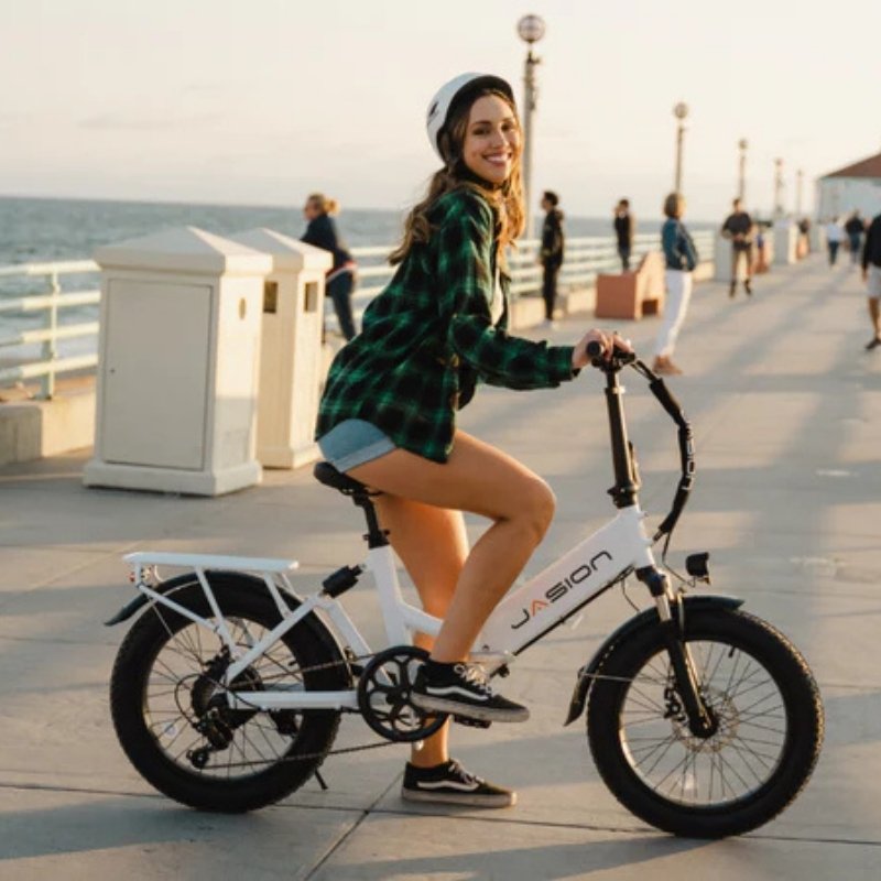 JASION EB7 ST ALL-TERRAIN FOLDING STEP-THROUGH ELECTRIC BIKE 500W - Charge & Glide