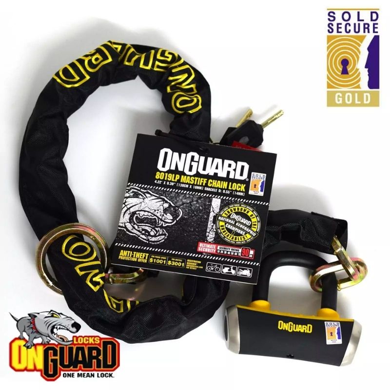 Onguard Mastiff Chain and U-Lock Bike Lock - Charge & Glide