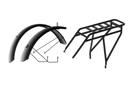 Cyrusher Mudguards and Rear Rack Set for Aura & Zenith E-Bikes - Charge & Glide