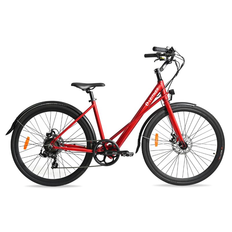 LEITNER ULTIMATE STEP THROUGH CRUISER 250W Electric Bike Red
