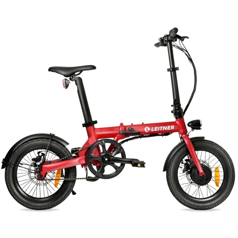 LEITNER ARIA 250W Lightweight Folding Electric Bike Red