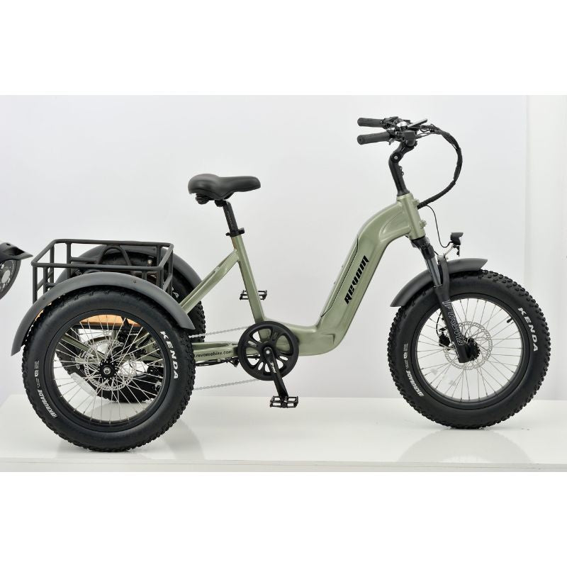 Revom T2 Fat Tyre Cargo Electric Mountain Trike 250W Charge & Glide