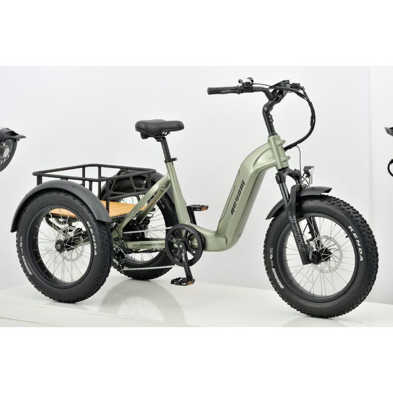Revom T2 Fat Tyre Cargo Electric Mountain Trike 250W Charge & Glide