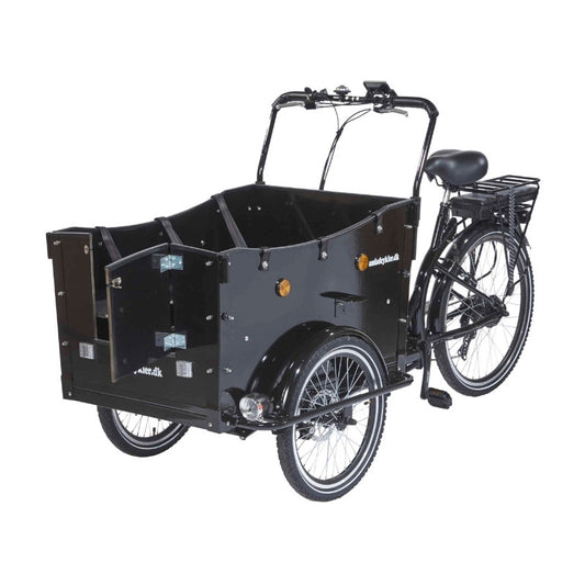 AMCARGOBIKES CURVE KINDERGARTEN OPEN CARGO ELECTRIC BIKE TRICYCLE 250W (6 CHILDREN) - Charge & Glide