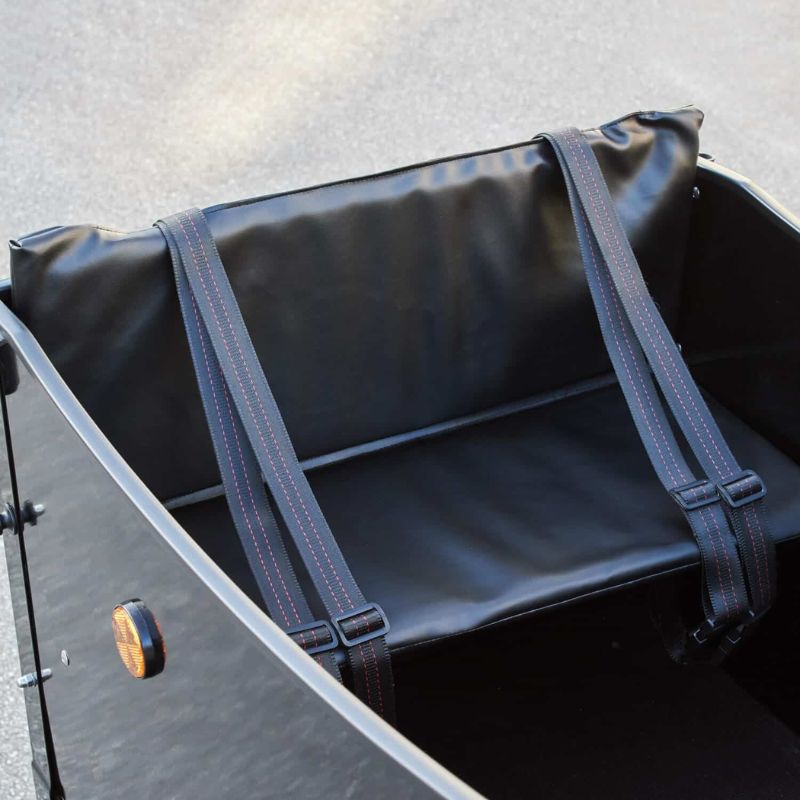 AMCargoBikes Deluxe Seat Cushions For Cargo Bikes - Black - Charge & Glide