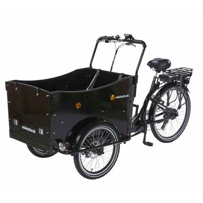 AMCargoBikes Premium Electric Cargo Bike Tricycle - 250W, Seats Up To 4 Children