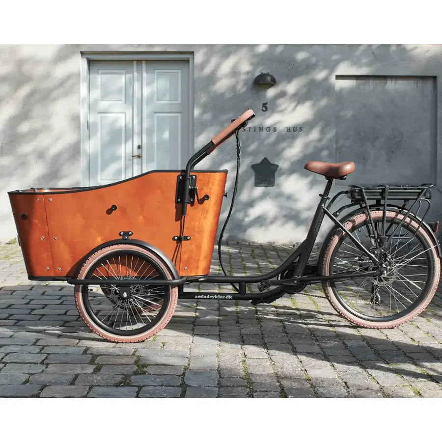 AMCargoBikes Ultimate Harmony Cargo Electric Bike Tricycle 250W - Seats Up to 4 Children - Charge & Glide