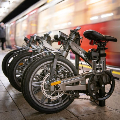 Axon Rides Pro 15Kg Lightweight Folding Electric Bike - 250W, Grey
