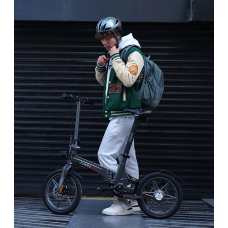 Axon Rides Pro 15Kg Lightweight Folding Electric Bike - 250W, Grey