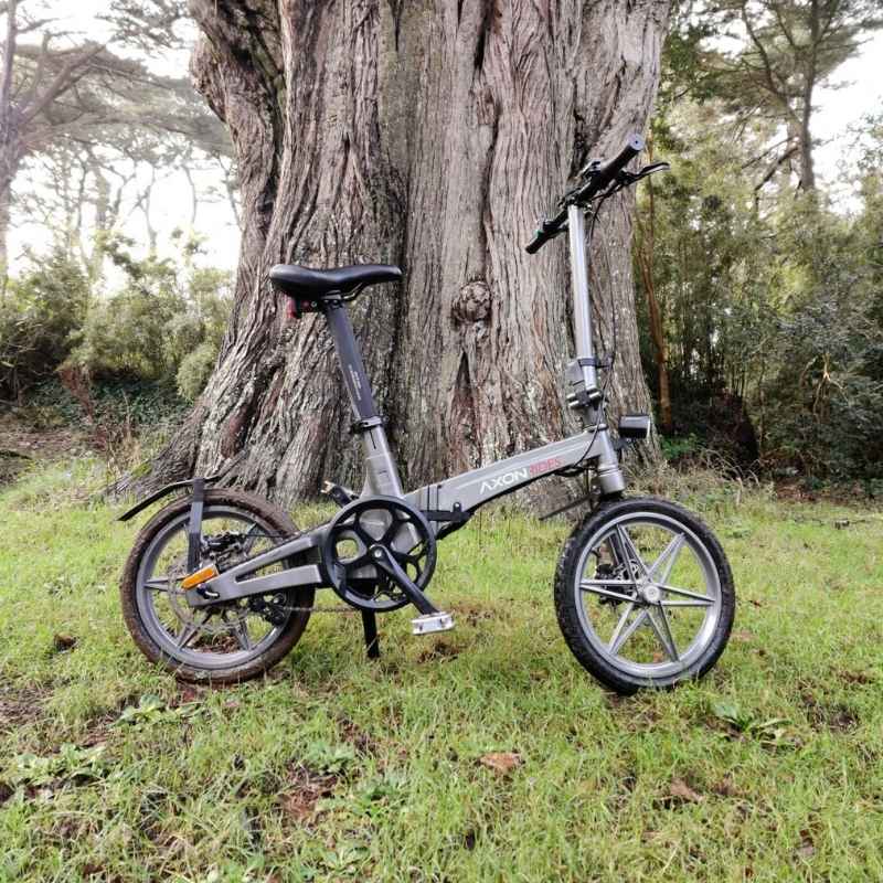 Axon Rides Pro 15Kg Lightweight Folding Electric Bike - 250W, Grey