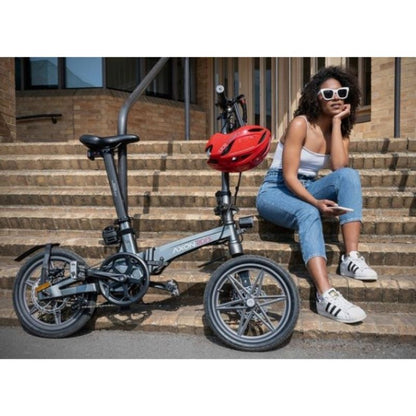 Axon Rides Pro 15Kg Lightweight Folding Electric Bike - 250W, Grey