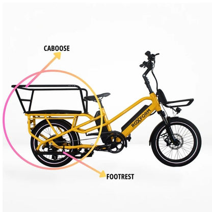 Roxform Passenger Safety Rail and Footrests for Porto S & L Electric Cargo Bikes - Charge & Glide
