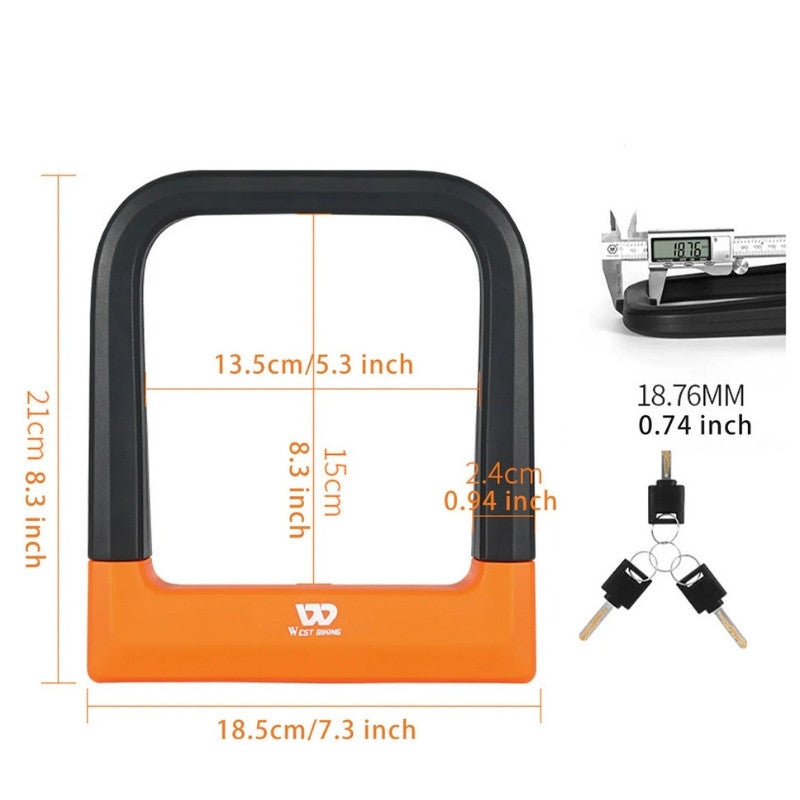 Cyrusher U Lock Plus for Fat Tyre Electric Bikes - Charge & Glide