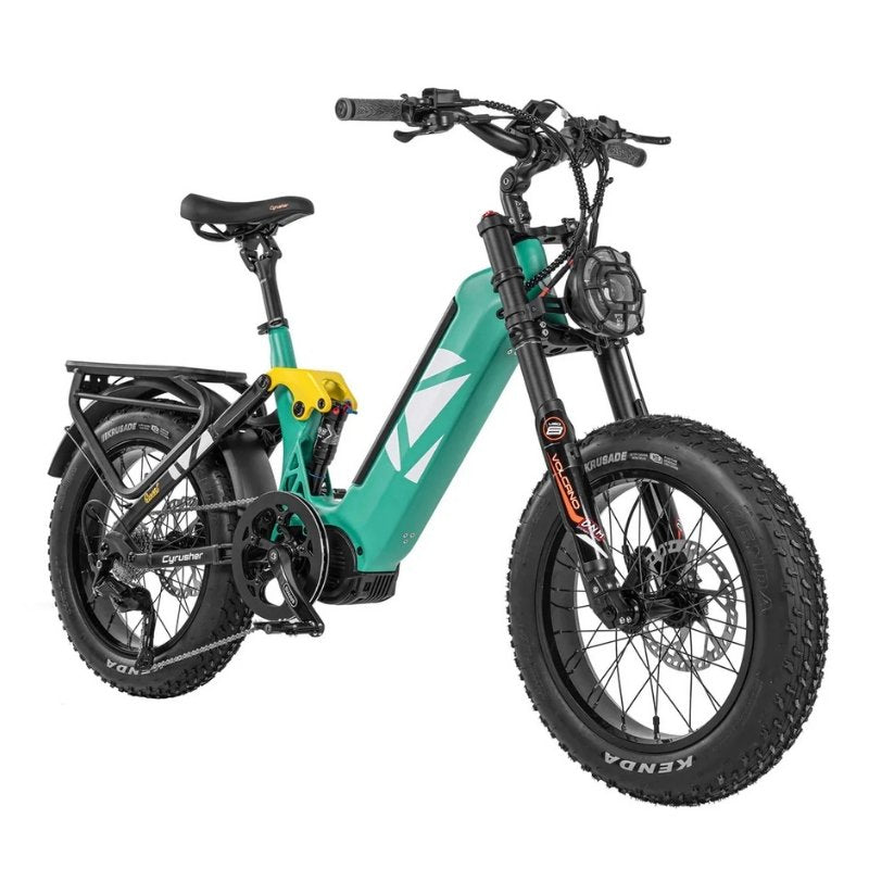 CYRUSHER QUEST MID-DRIVE STEP-THROUGH ALL-TERRAIN FAT TYRE ELECTRIC BIKE 250W - Charge & Glide