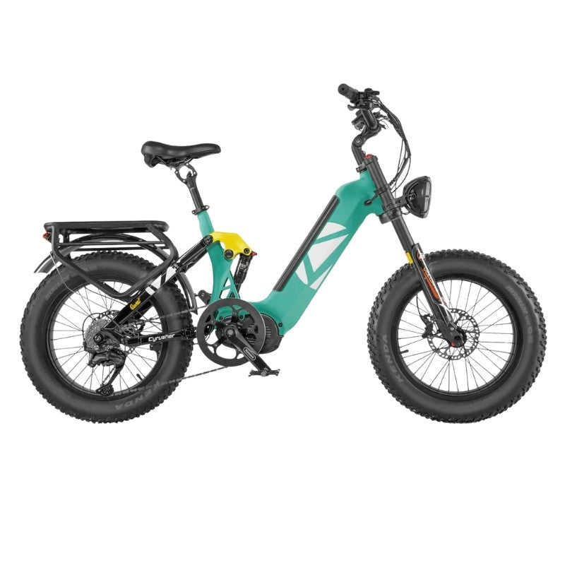 CYRUSHER QUEST MID-DRIVE STEP-THROUGH ALL-TERRAIN FAT TYRE ELECTRIC BIKE 250W - Charge & Glide