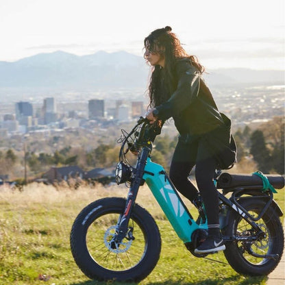 CYRUSHER QUEST MID-DRIVE STEP-THROUGH ALL-TERRAIN FAT TYRE ELECTRIC BIKE 250W - Charge & Glide