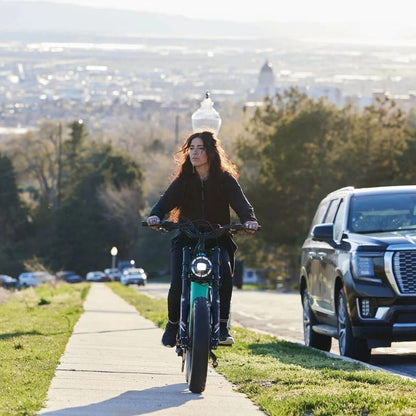 CYRUSHER QUEST MID-DRIVE STEP-THROUGH ALL-TERRAIN FAT TYRE ELECTRIC BIKE 250W - Charge & Glide