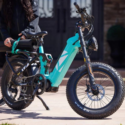 CYRUSHER QUEST MID-DRIVE STEP-THROUGH ALL-TERRAIN FAT TYRE ELECTRIC BIKE 250W - Charge & Glide