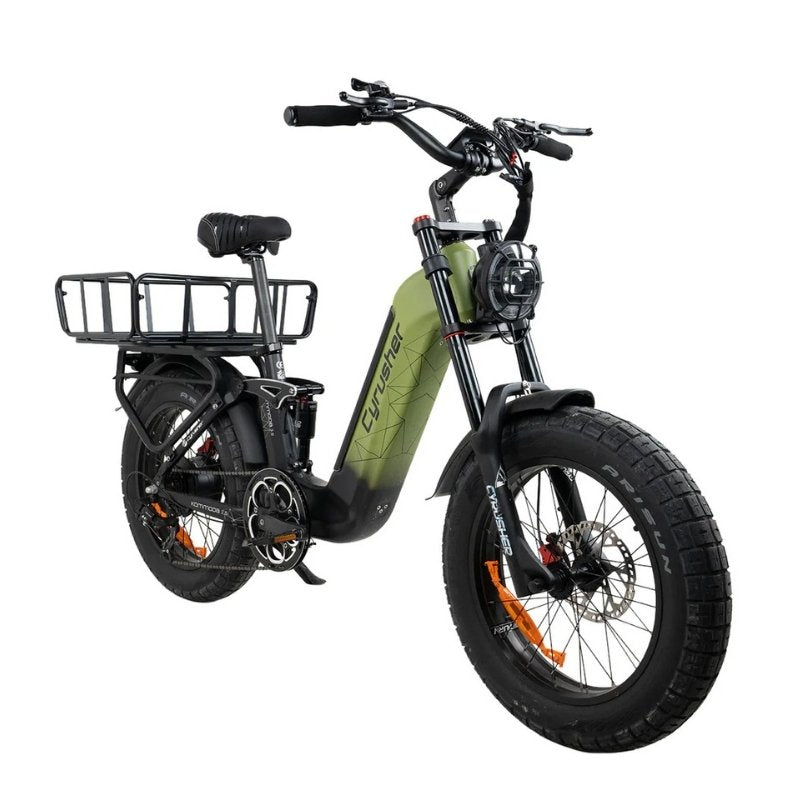 Cyrusher Rear Cargo Basket - Black, For Kommoda 3.0, Rumble, Glider eBikes - Charge & Glide