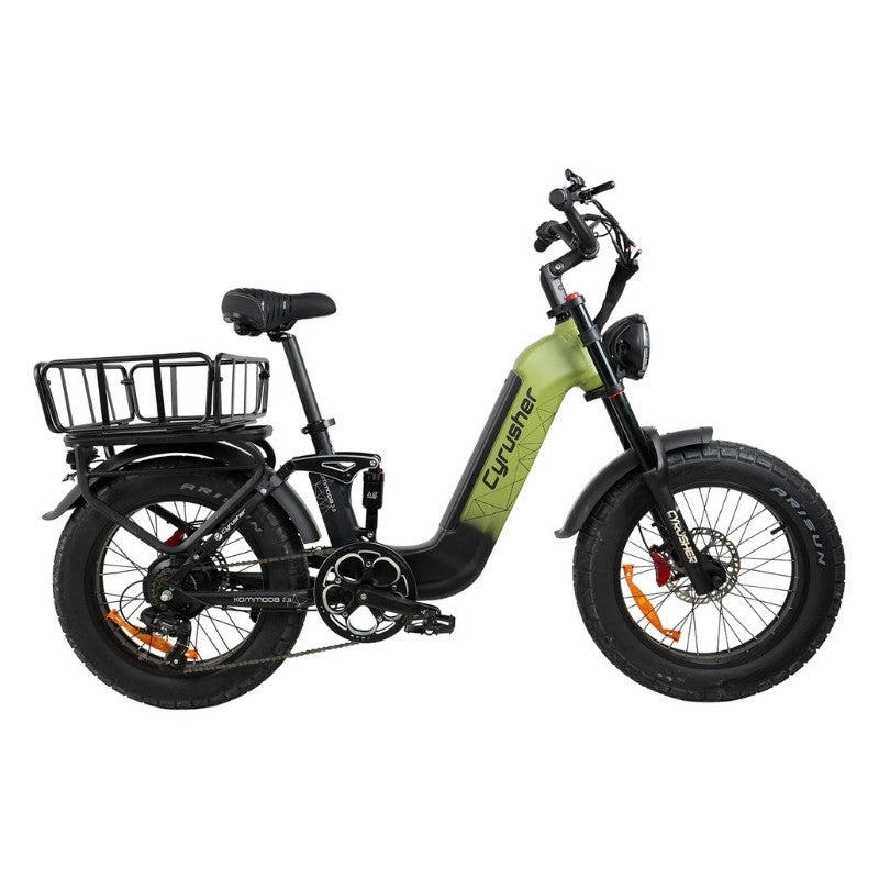 Cyrusher Rear Cargo Basket - Black, For Kommoda 3.0, Rumble, Glider eBikes - Charge & Glide