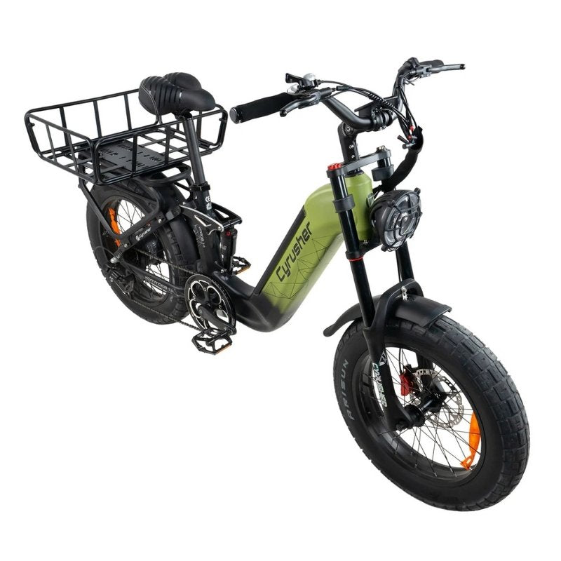 Cyrusher Rear Cargo Basket - Black, For Kommoda 3.0, Rumble, Glider eBikes - Charge & Glide