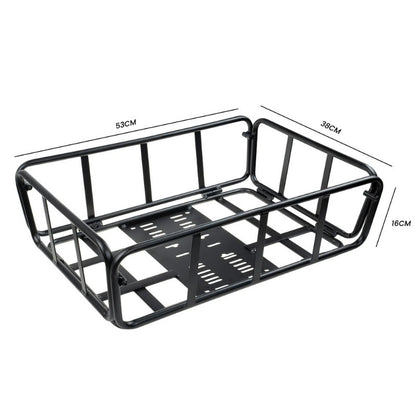 Cyrusher Rear Cargo Basket - Black, For Kommoda 3.0, Rumble, Glider eBikes - Charge & Glide