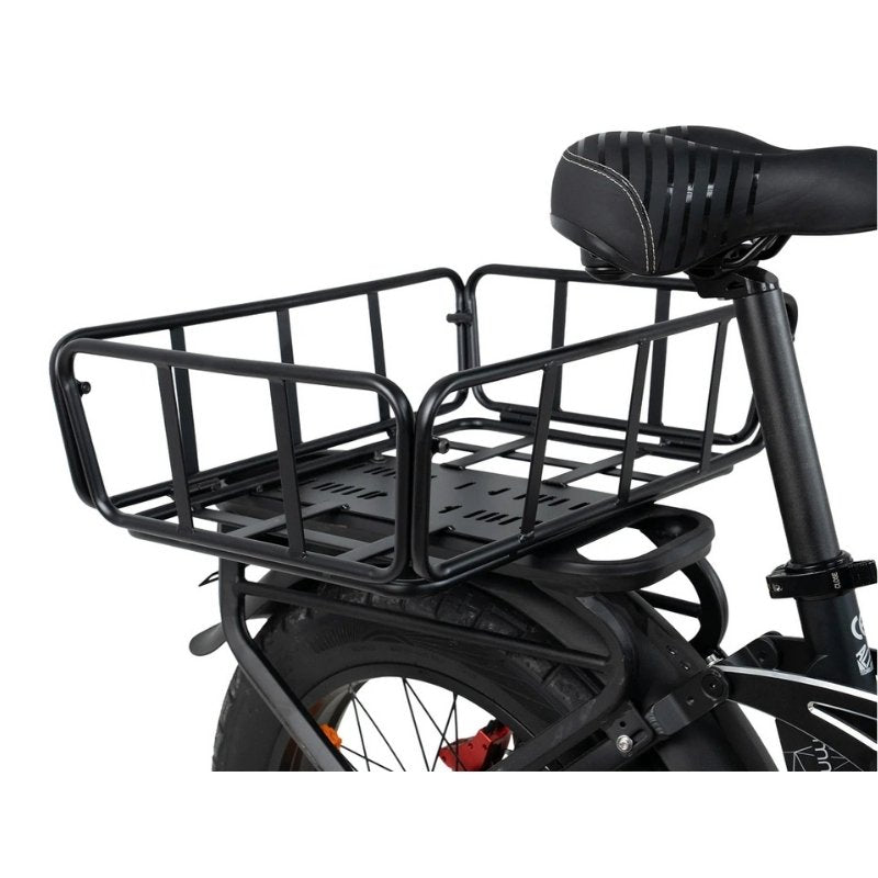 Cyrusher Rear Cargo Basket - Black, For Kommoda 3.0, Rumble, Glider eBikes - Charge & Glide