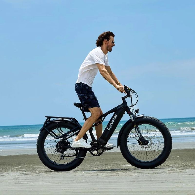 Cyrusher Rover Full-Suspension All-Terrain Fat-Tyre Electric Bike 250W - Charge & Glide