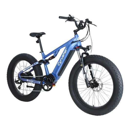 CYRUSHER ROVER FULL SUSPENSION ALL-TERRAIN FAT TYRE ELECTRIC BIKE 250W - Charge & Glide