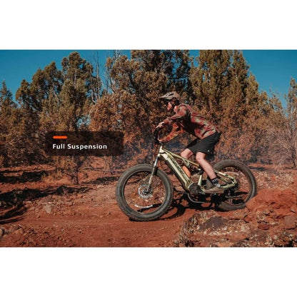 Cyrusher Rover Full-Suspension All-Terrain Fat-Tyre Electric Bike 250W - Charge & Glide