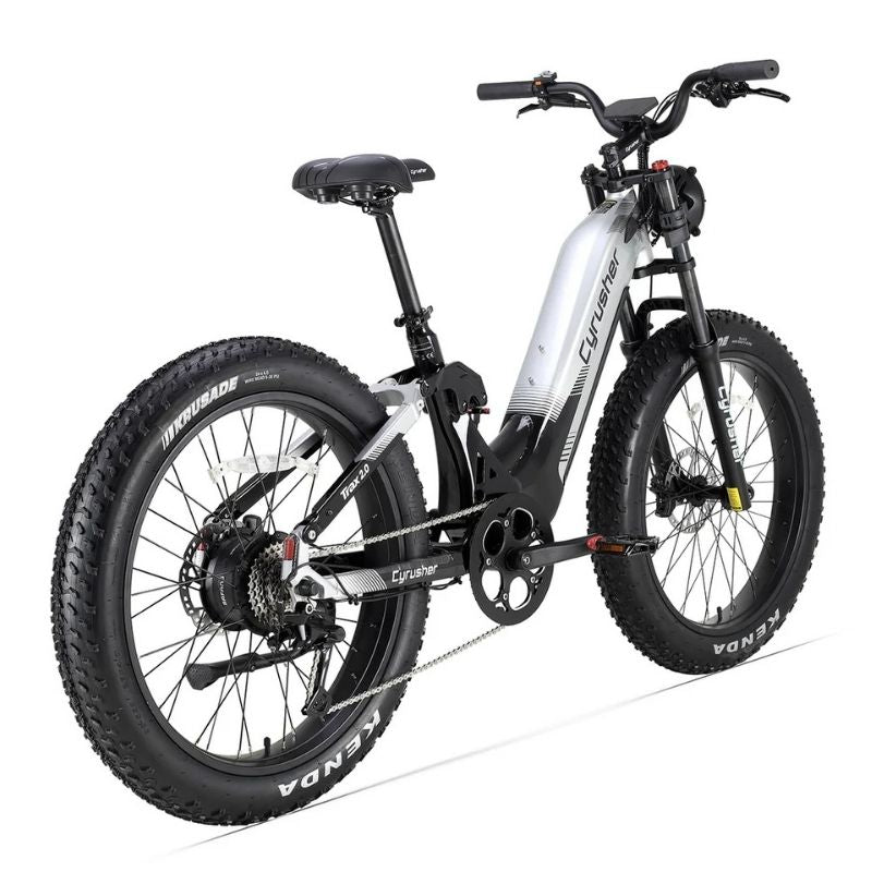 CYRUSHER TRAX 2.0 STEP-THROUGH ALL-TERRAIN FAT-TYRE ELECTRIC BIKE 250W - Charge & Glide