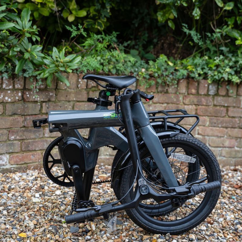 E-Go CarbonLite 3S Folding Mid-Drive Commuter Electric Bike 250W - Charge & Glide