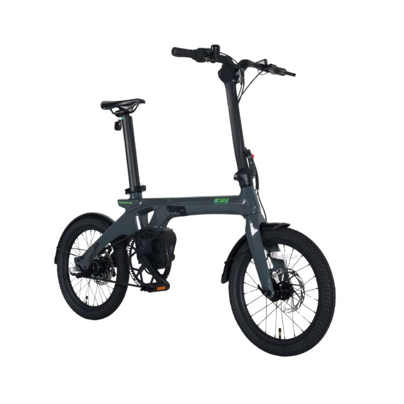 E-Go CarbonLite 3S Folding Mid-Drive Commuter Electric Bike 250W - Charge & Glide