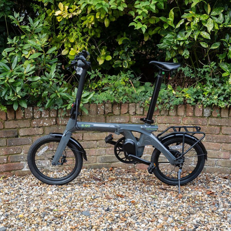 E-Go CarbonLite 3S Folding Mid-Drive Commuter Electric Bike 250W - Charge & Glide