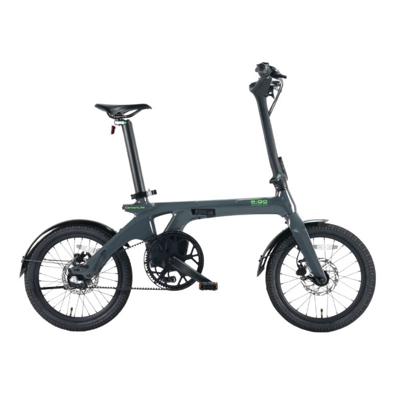 E-Go CarbonLite 3S Folding Mid-Drive Commuter Electric Bike 250W - Charge & Glide