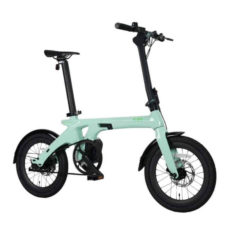E-Go CarbonLite Folding Mid-Drive Commuter Electric Bike 250W - Charge & Glide